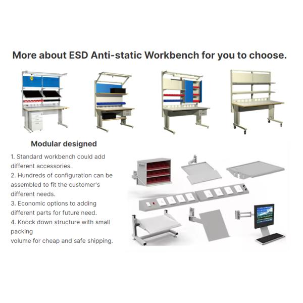Customize Antisatic Workbench ESD Work Table Height Adjustable