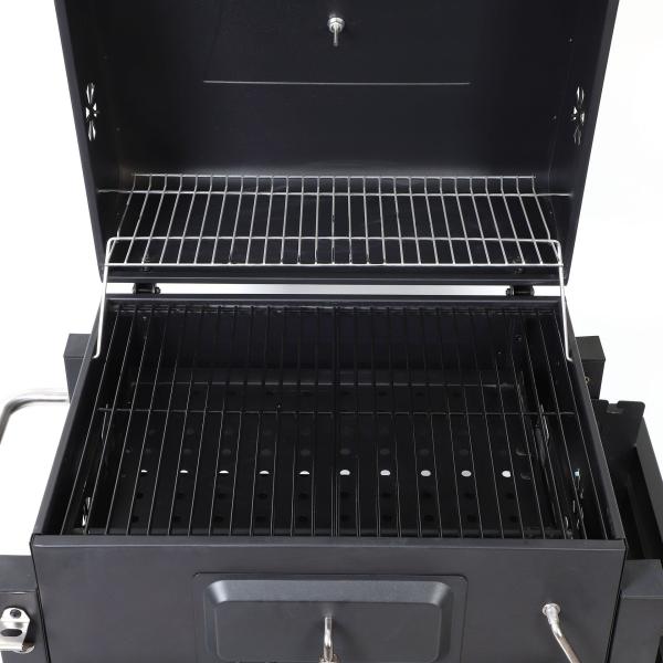 Folding Black Large Charcoal Grill Deluxe BBQ Smoker for Picnic Camping Patio Backyard Cooking