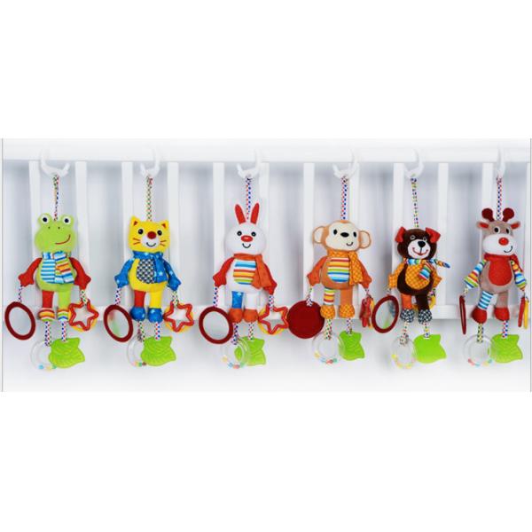 Crib 19*7.5cm Baby Hanging Rattles Toys Animal Bell