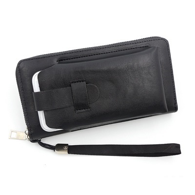 Long Wallet Business Cross-Border Clutch Bag Men PU Multi-Card Slot Wallet Large Capacity Portable Mobile Phone Bag Wholesale