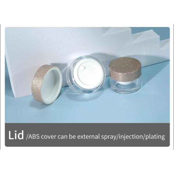 50g 15g 8g Clear Acrylic Plastic Cream Jar With Lid for Cosmetic Packaging