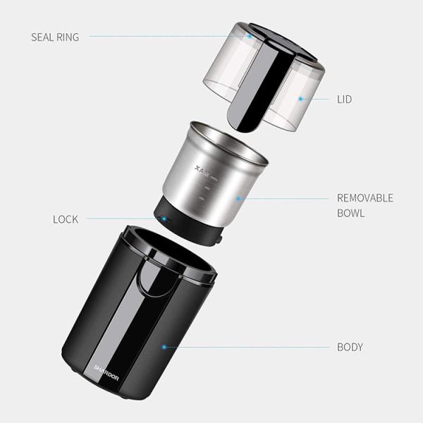 Fine Powder Electric Nut Grinder Machine 70g Removable For Coffee Bean Nuts Garlic Sasil