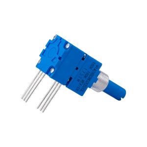China Panel Mount Horizontal Rotary Potentiometer Dual Gang 100K Resistance Value For Audio on sale