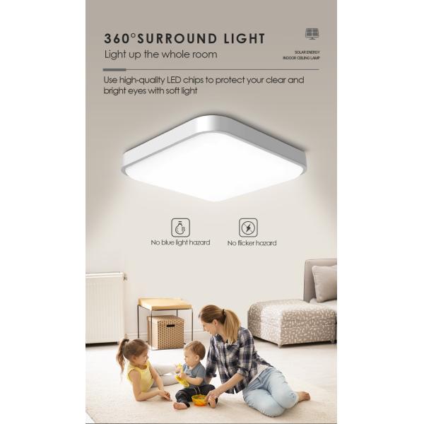 Square Alu 6000K Solar Power Shed Lights Eye Protection Solar Indoor Lights For Gazebo