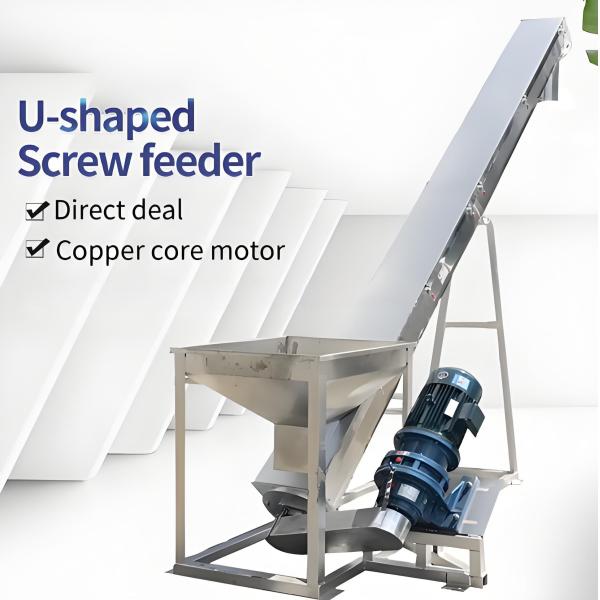 U-Type Automatic Feeder Single Axis Spiral Conveyor For Chemical Powders Constructed With Stainless Steel