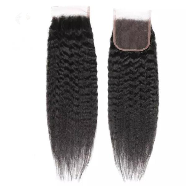 Yaki Straight 100 Virgin Brazilian Hair Bundles With Closure 24 Inch