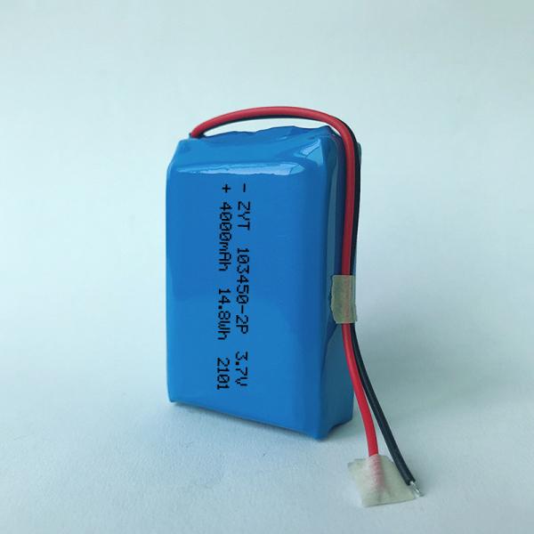High Quality 103450 3.7V 4000mAh Customized Li-ion Battery Design