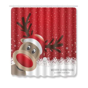 Snowman Christmas Bath Mat Set Anti Skid Restroom Mat Set
