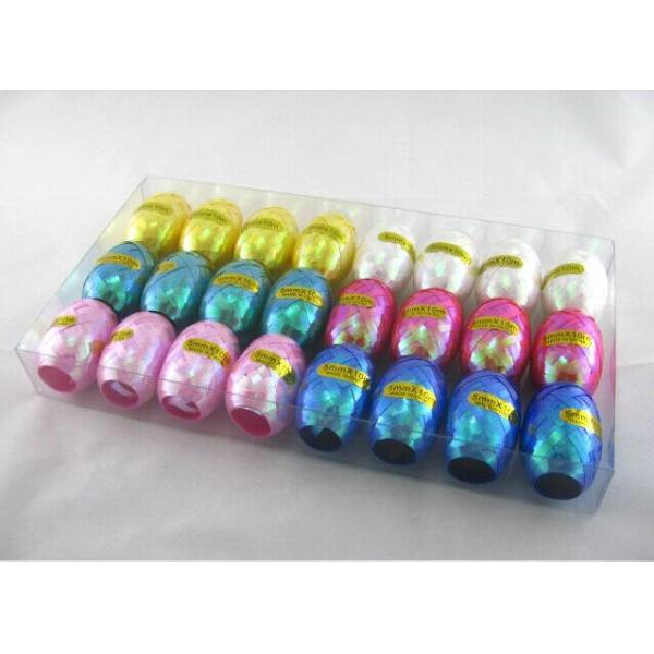 125U Thickness Rainbow Iridescent curling ribbon spool 3 / 16" width 10m length