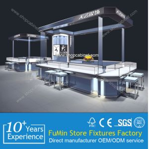 Customized unique glass wall jewelry display showcase for mall