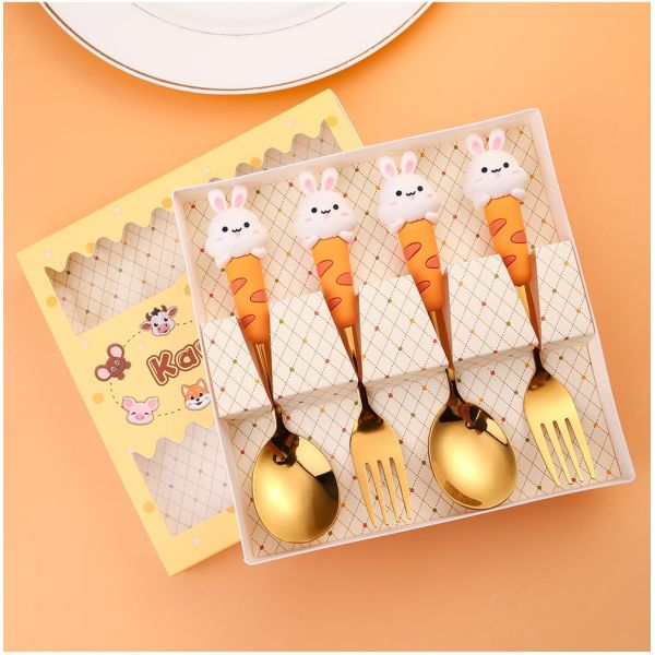 Close-up view of silicone spoon with zodiac animal design