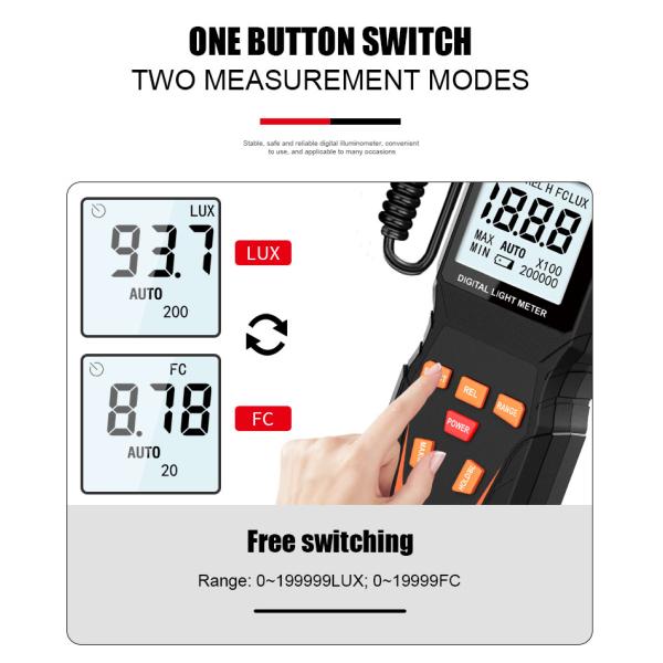 VICTOR 1010DL Digital Light Meter Lux meter 0~200000lux cheap light illuminance lux meter for LED