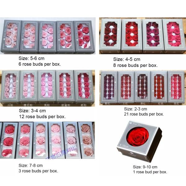 Handmade 5-6cm Diameter Immortal Rose Flower For Mothers Day Gift