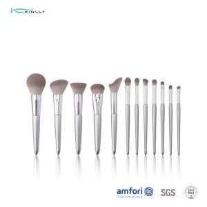 China Silver Eye Shadow BSCI Wooden Handle Makeup Brushes on sale