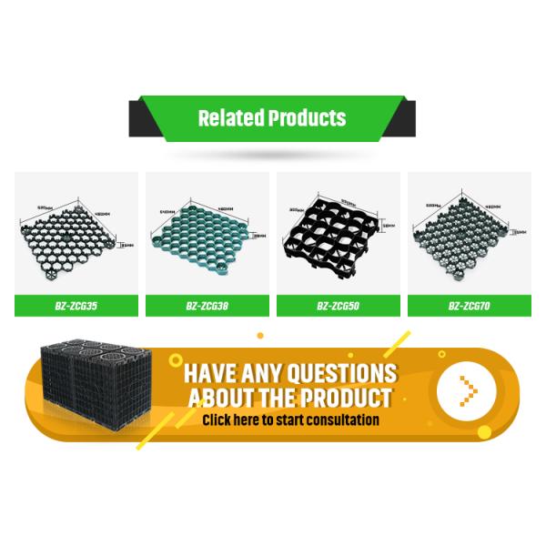 410x410mm Hdpe Green Porous Pavers Interlock Pp Lawn Grid Landscape Grass Paver