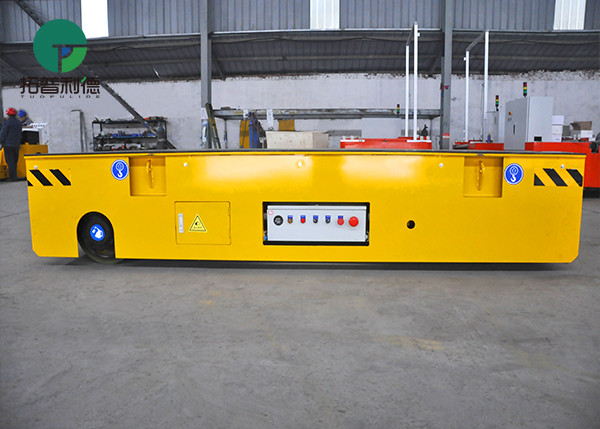 Dual motor rechargeable remote control heavy duty trackless flat cart