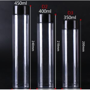 Cylinder 49mm 350ml Screw Cap Disposable Juice Bottles