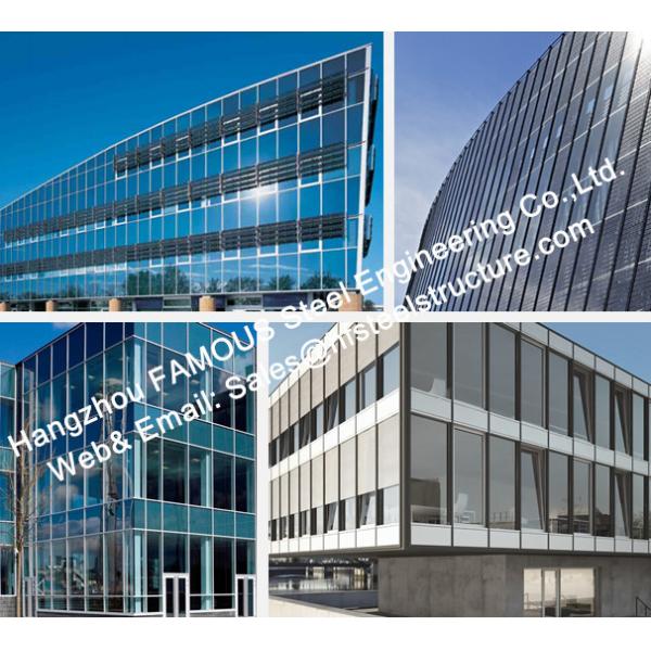 Double GlazedInsulation And Laminater Glass Facade Curtain Wall Unitized And