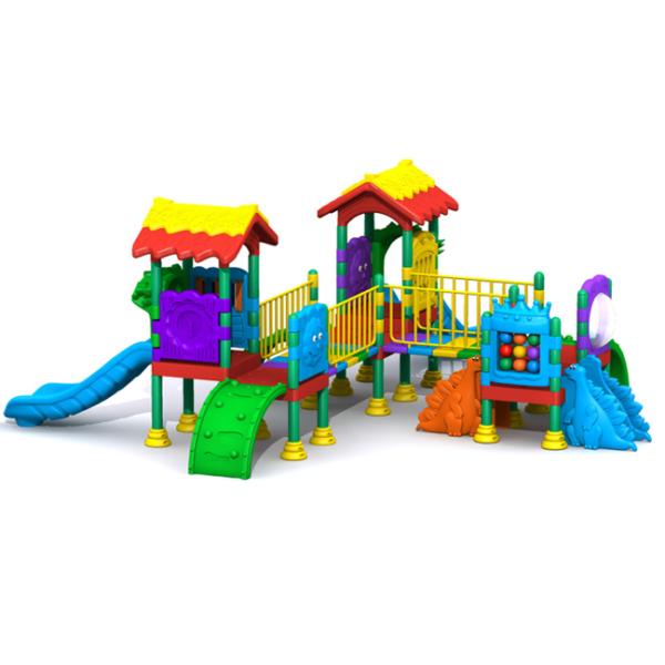 8CBM Plastic Slide Set / Kids Plastic Outdoor Play Equipment With Massed Patterns