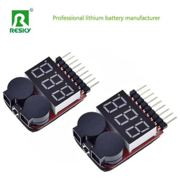 RC 2s-8s Lipo / Li-ion / LiFePO4 Battery Voltage Tester Low Voltage Buzzer