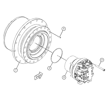 536-7275 511-6011 CA5116011 Cat 340 335F 335 336 336 GC 345 GC Travel Gear Box Reduction Box Travel Gear Box