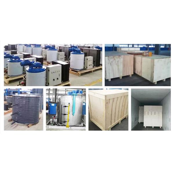 Small 1100 Kg Commercial Flake Ice Making Machine For Fish 19.94 kw