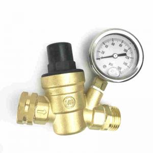 China 2018 Hot Sell Adjustable Brass Water Pressure Regulator With Gauges on sale