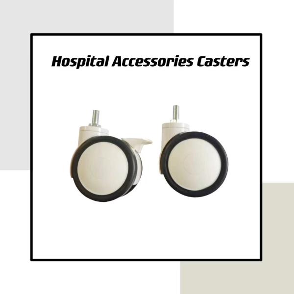 TPR Material 4/5inch Hospital Castors Furniture Wheel Casters For Medical Bed