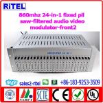860mhz 24-in-1 fixed pll saw-filtered audio video modulator