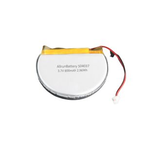Quality Stable 3.7 V 800mAh Rechargeable Battery Round Custom LiPo Battery Pack for sale