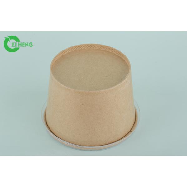 Smooth Edge Disposable Paper Bowls With Lids Waterproof 12 Oz For Soup