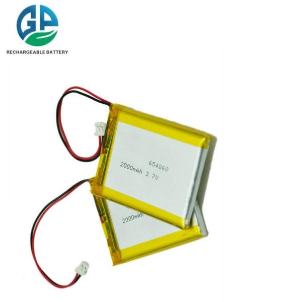 High Quality Eco-Friendly Lithium Ion Polymer Battery High Quality Rechargeable Lipo Battery 654860 655060 3.7v 2000mAh Polymer Li-ion Battery Cell