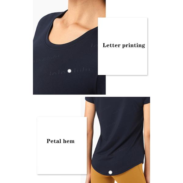 Nuls Printed Ladies Yoga Tops Loose High Elastic Short Sleeved T Shirt