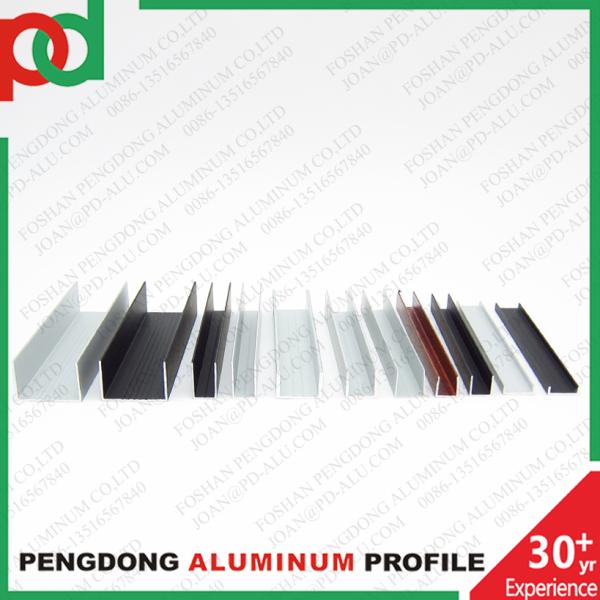 Door Window Aluminum Profiles With Matte Black Wood-Touch Finish In Various Sizes And Designs Using Extrusion Technology