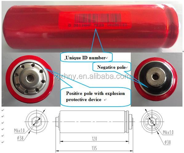3.2V Lifepo4 Headway 38120 Lfp Lithium Battery Cells