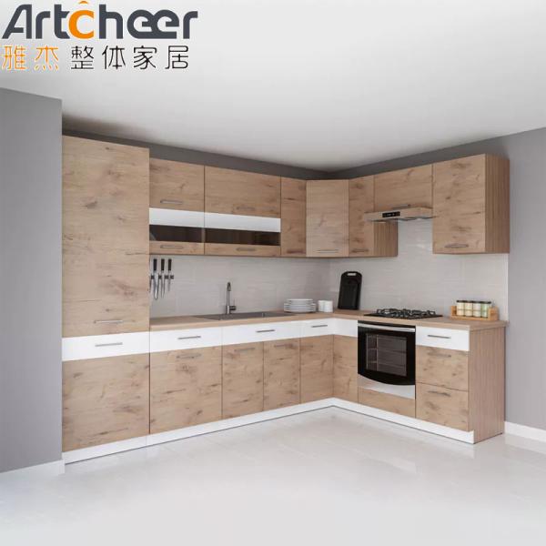 RTA High Gloss Lacquer Finish Kitchen Cabinets with Modular Design and Kitchen Island