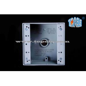 Quality External Aluminum Weatherproof Junction Boxes , Two Gang Electrical Switch Box for sale