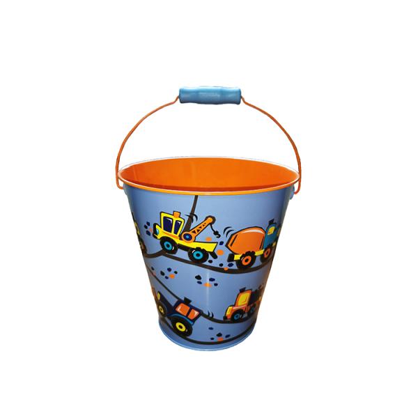 Lovely Galvanized Metal Buckets For Children , Mini Tin Buckets With Handle