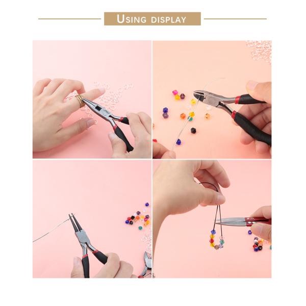 8pcs Jewelry Making Tool Kits Handmade Pliers Set With Scissor Tweezers