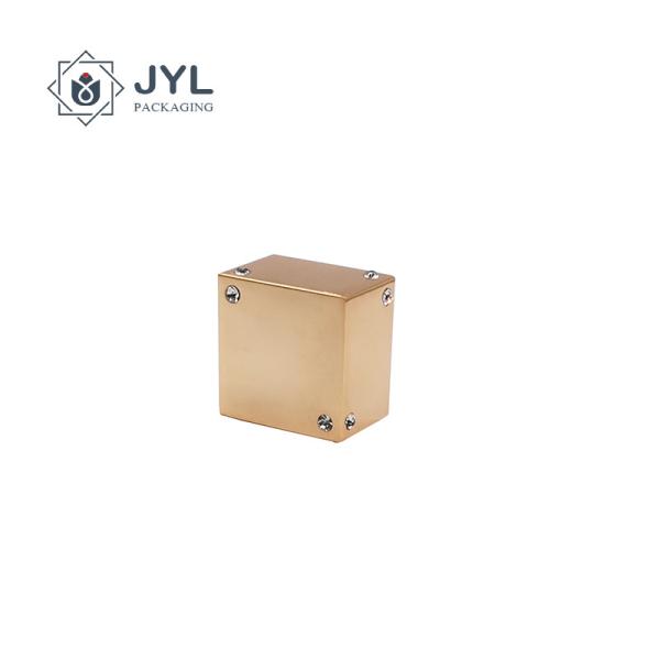 Zinc Alloy Perfume Bottle Lid Square Shape With Crystals & Engraved Logo