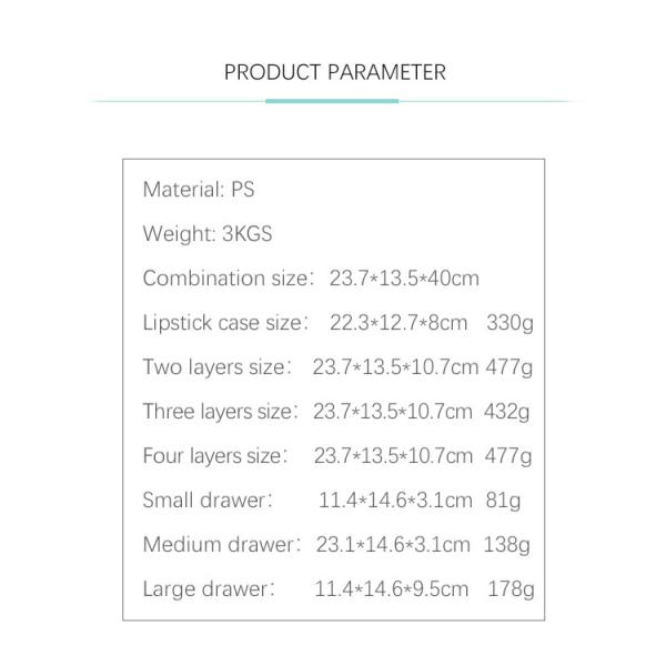 16In Extra Large Acrylic Makeup Organizer Acrylic Makeup Storage Drawers