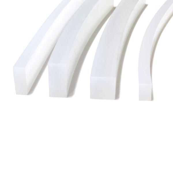 Silicone Rubber Rod Rope Sealing Cord Strip Rectangular Transparent Silicone Rubber Sealing Strip