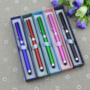 2015 Hot sellingRetractable Ball Point Pen, Touch Screen Stylus Pen, Aluminium Metal pen