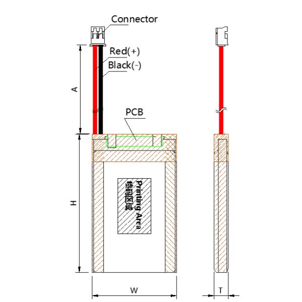 3.7V 3000mAh Rechargeable Lithium Polymer Battery 605080 For Electronic Products