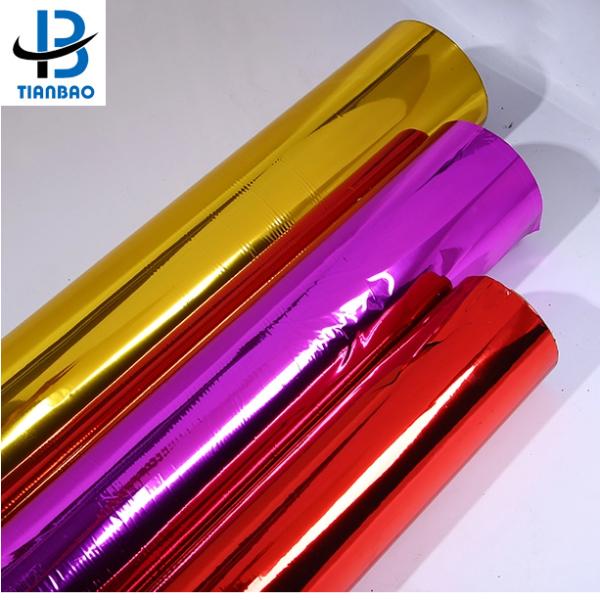 PET Film Metallized Aluminum Foil Wrapping Paper for Customized Color Packaging Usage