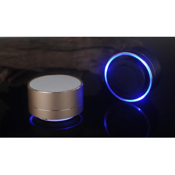 2018 New products A10 mini bluetooth ibastek 3W speaker with colorful LED FM radio