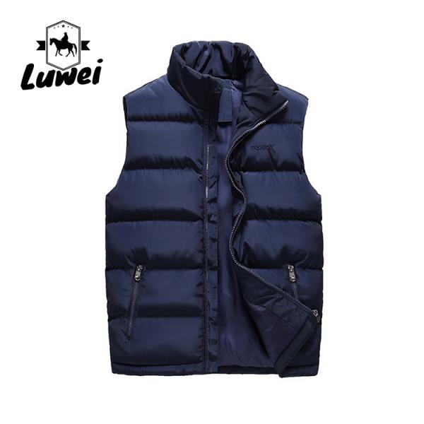 Lightweight Cold Weather Vest Utility Cotton Polyester Sleeveless Puffer Vest