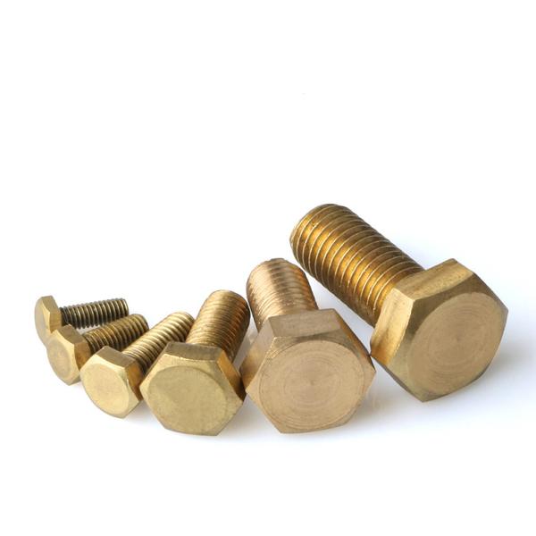 Metric Thread Brass Hex Head Screws Brass Hex Bolts Brass Hexagon Head Bolts