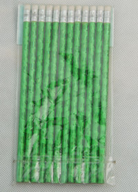 7" Black Wooden HB Pencil With Eraser Graphite Pencil