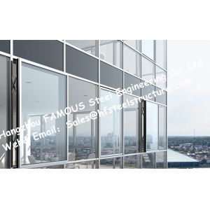 Double GlazedInsulation And Laminater Glass Facade Curtain Wall Unitized And